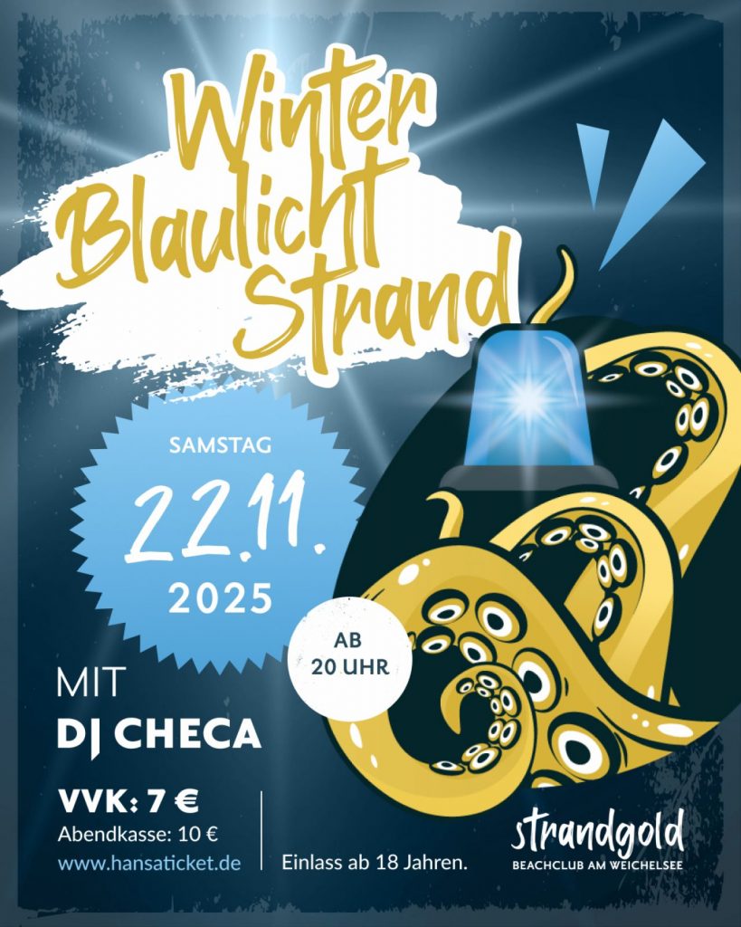 WinterBlaulichtstrand