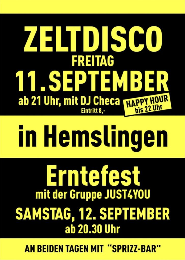 Zeltdisco Hemslingen 2026